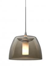 Besa Lighting RXP-SPURSM-SN - Besa Spur Cord Pendant, Smoke, Satin Nickel Finish, 1x35W Halogen