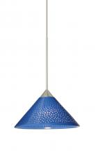 Besa Lighting X-282484-SN - Besa Pendant For Multiport Canopy Kona Satin Nickel Blue Starpoint 1x50W Halogen