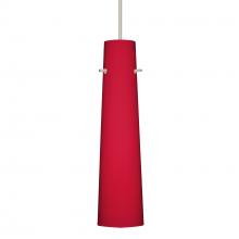 Besa Lighting X-5674RM-LED-SN - Besa Camino Pendant for Multiport Canopy Satin Nickel Ruby Matte 1x50W Halogen