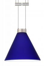 Besa Lighting 1XA-5121CM-SN - Besa Pendant Kani Satin Nickel Cobalt Blue Matte 1x50W Halogen