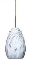 Besa Lighting 1BC-1713MG-HAL-BR - Besa Pera 6 Pendant Bronze Marble Grigio 1x40W Halogen