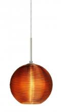 Besa Lighting 1JC-461682-SN - Besa Kristall 8 Pendant Satin Nickel Amber 1x75W Medium Base