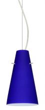Besa Lighting 1KX-4124CM-LED-SN - Besa Cierro LED Cable Pendant Cobalt Blue Matte Satin Nickel 1x9W LED