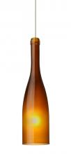 Besa Lighting RXP-1685AF-SN - Besa Pendant Botella 12 Satin Nickel Amber Frost 1x35W Halogen