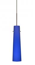 Besa Lighting RXP-5674CM-BR - Besa Camino Pendant Bronze Cobalt Blue Matte 1x50W Halogen