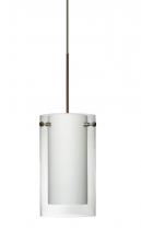 Besa Lighting X-C44007-LED-BR - Besa Pendant For Multiport Canopy Pahu 4 Bronze Clear/Opal 1x5W LED