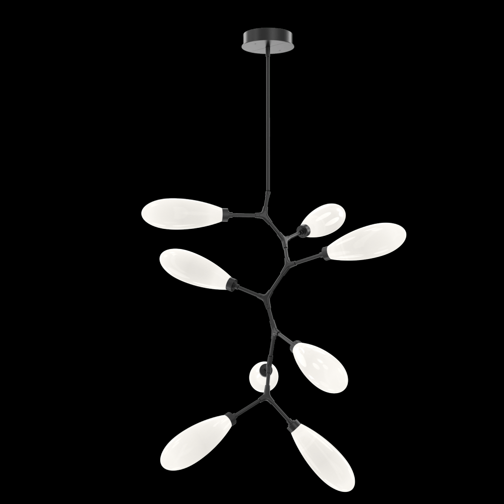 Fiori Modern Vine 8 Pc.-Matte Black-White Glass Lens