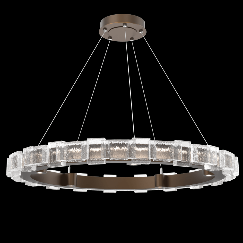 Tessera 38in Ring-Flat Bronze-Tetro Cast Glass