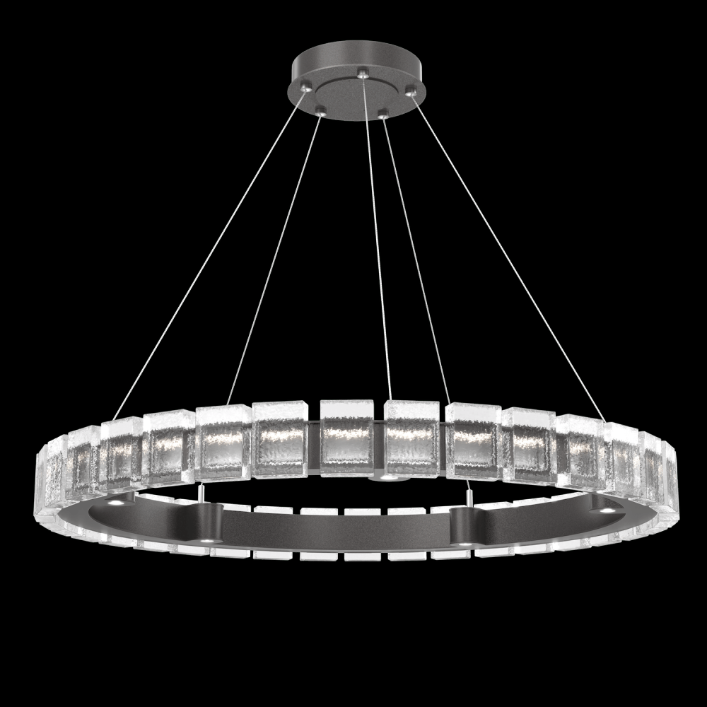 Tessera 38in Ring-Graphite-Pavé Cast Glass