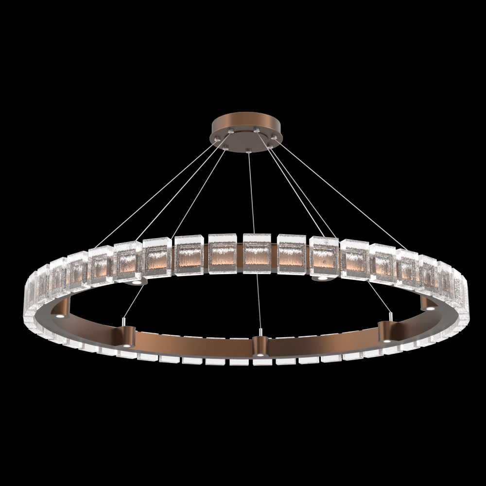 Tessera 50in Ring-Burnished Bronze-Pavé Cast Glass
