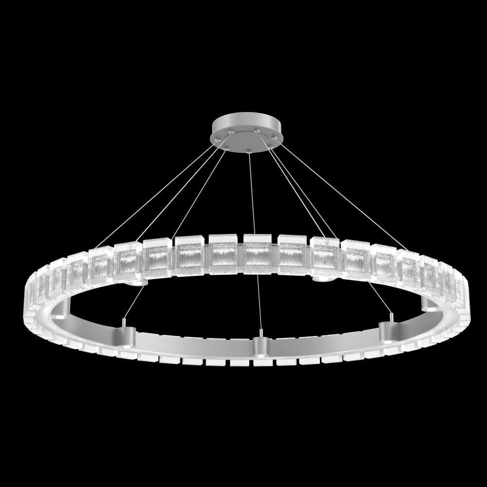 Tessera 50in Ring-Classic Silver-Pavé Cast Glass