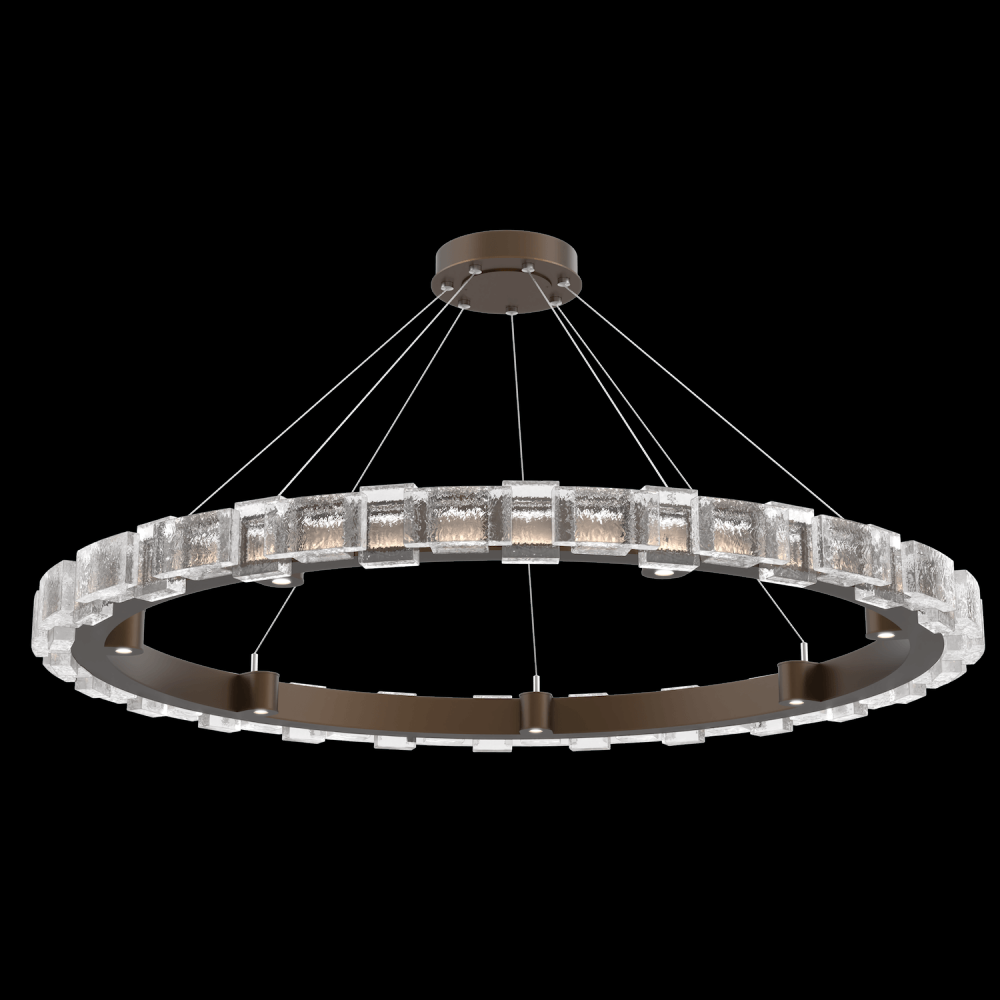 Tessera 50in Ring-Flat Bronze-Tetro Cast Glass