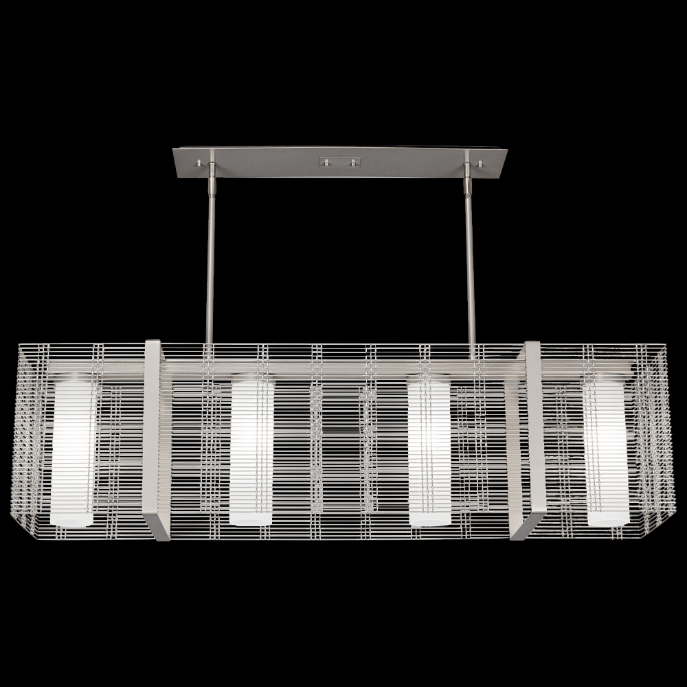 Downtown Mesh Linear Suspension-60-Gilded Brass