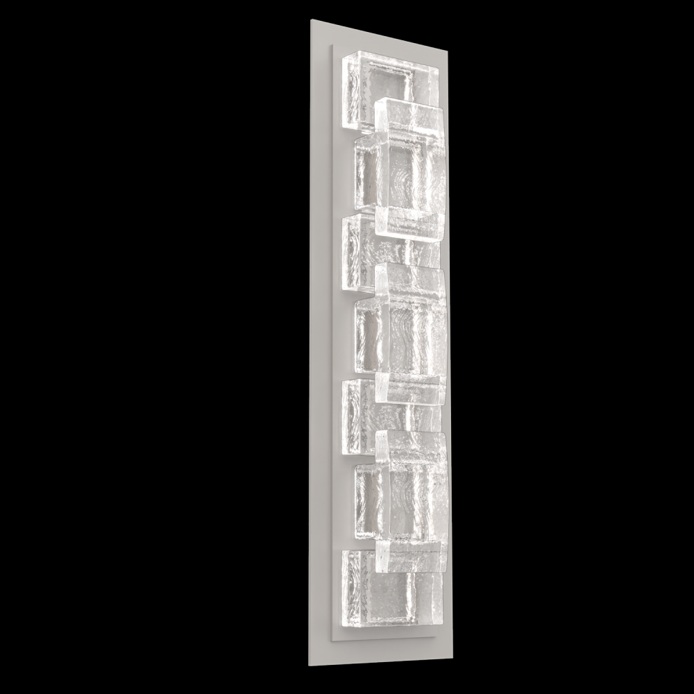Tessera  Sconce (S)-Beige Silver-Tetro Cast Glass