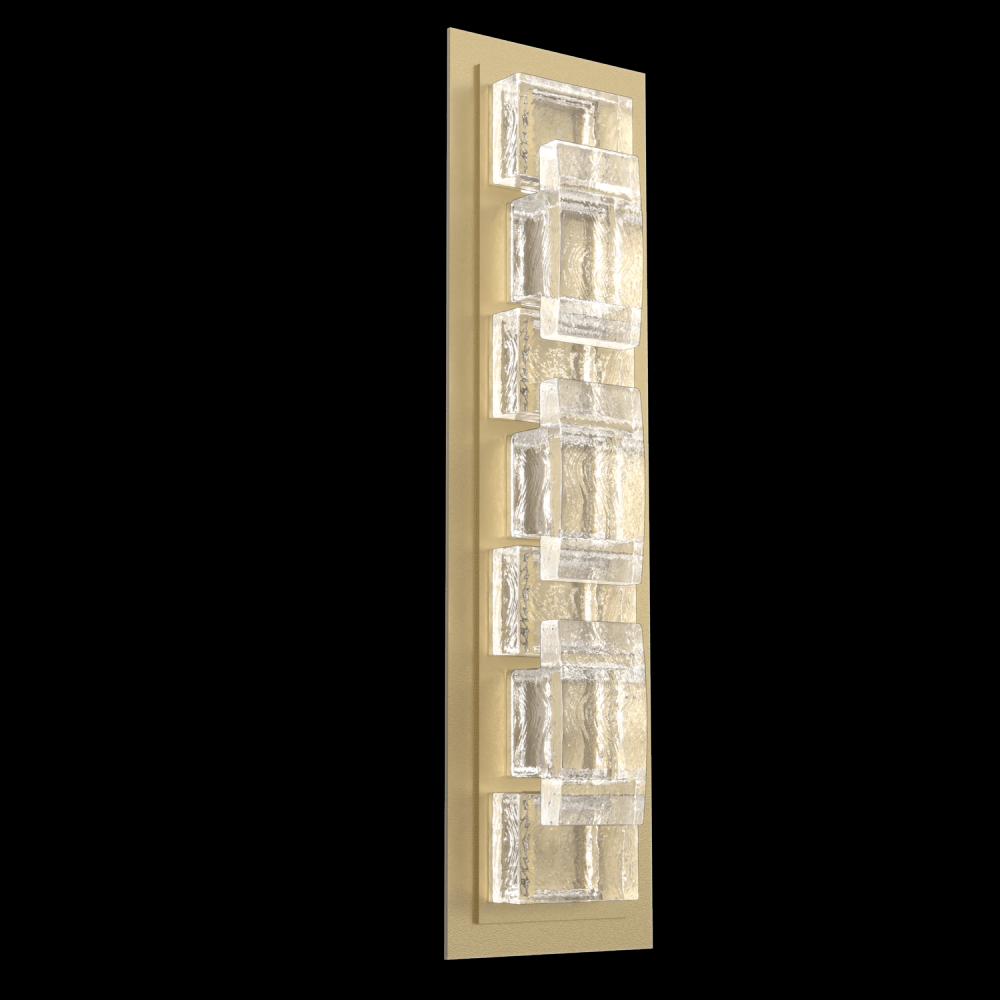 Tessera  Sconce (S)-Gilded Brass-Tetro Cast Glass