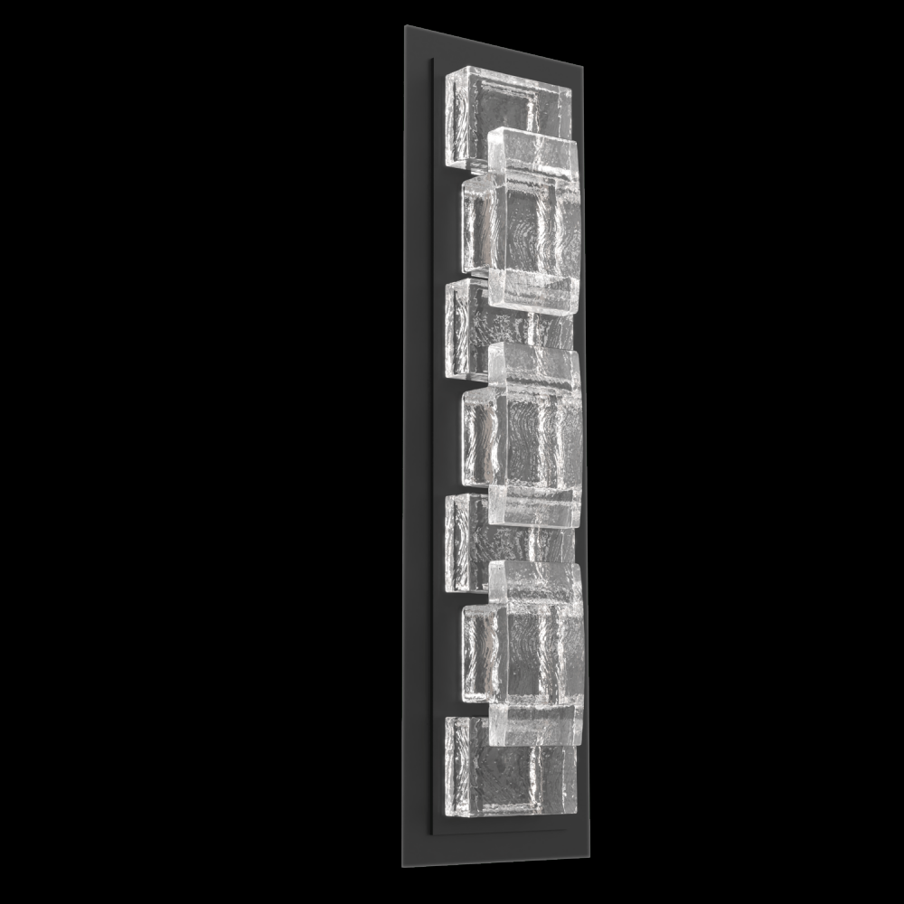 Tessera  Sconce (S)-Matte Black-Tetro Cast Glass