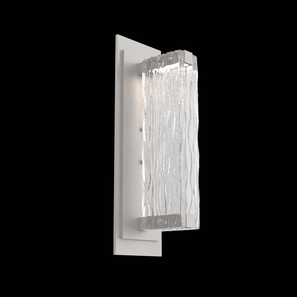Tabulo Indoor Sconce - Metallic Beige Silver - Tabulo Tidal Texture Glass