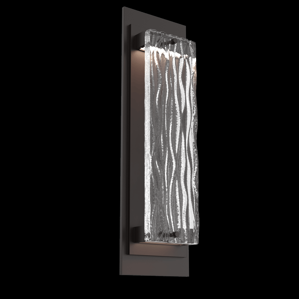 Tabulo Outdoor Sconce (M)-Statuary Bronze-Tidal Cast Glass