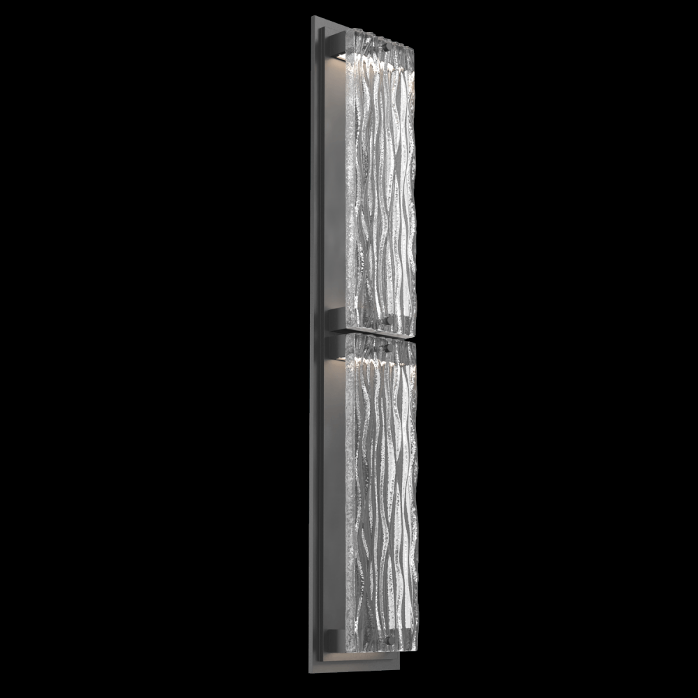 Tabulo Outdoor Sconce (L)-Argento Grey-Tidal Cast Glass