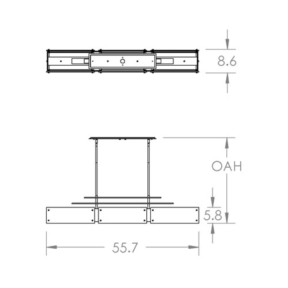 Urban Loft Parallel Linear Suspension-0C-Flat Bronze