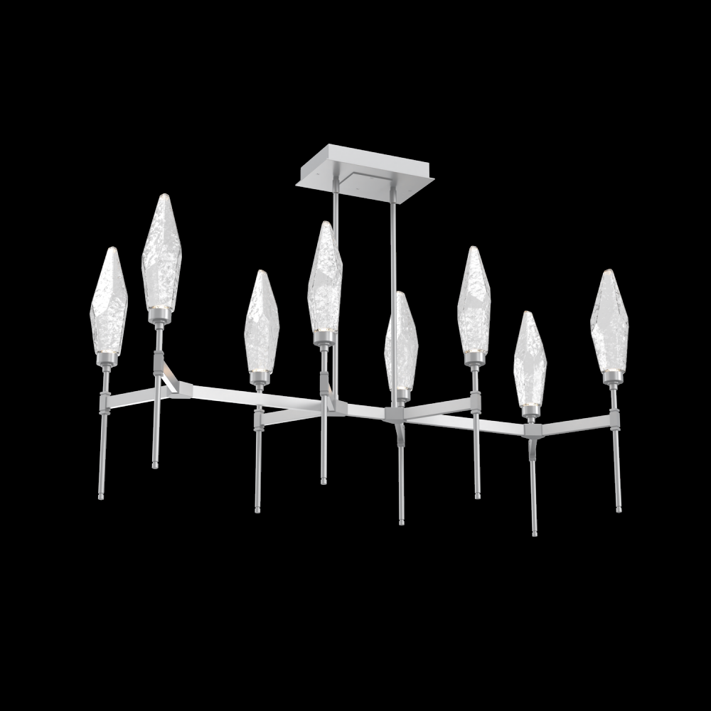 Rock Crystal Linear Belvedere Suspension-48-Classic Silver
