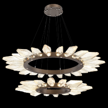 Hammerton CHB0050-2T-FB-CA-CA1-L3 - Rock Crystal Radial Ring Two Tier - 42/56-Flat Bronze