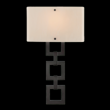 Hammerton CSB0033-0B-MB-FG-E2 - Carlyle Square Link Cover Sconce-0B 11"