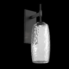 Hammerton IDB0091-01-MB-C-L1 - Vessel Tempo Sconce (Large)-Matte Black-Clear Blown Glass-LED 2700K