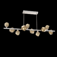 Hammerton PLB0039-T0-BS-B-001-L3 - Gem 10pc Twisted Branch-Beige Silver-Bronze Blown Glass-Threaded Rod Suspension-LED 3000K