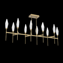 Hammerton PLB0050-67-GB-CC-001-L3 - Rock Crystal Linear Belvedere Suspension-67-Gilded Brass