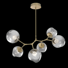 Hammerton PLB0086-BA-GB-ZS-001-L3 - Luna 6pc Branch-Gilded Brass-Zircon Inner