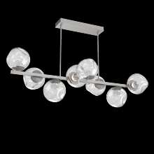 Hammerton PLB0086-T8-BS-FC-001-L1 - Luna 8pc Twisted Branch-Beige Silver-Floret Inner - Clear Outer-Threaded Rod Suspension-LED 2700K