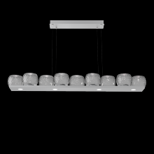 Hammerton PLB0091-0C-CS-S-CA1-L1 - Vessel 59-inch Platform Linear-Classic Silver-Smoke Blown Glass-Stainless Cable-LED 2700K