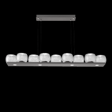Hammerton PLB0091-0C-GP-C-CA1-L1 - Vessel 59-inch Platform Linear-Graphite-Clear Blown Glass-Stainless Cable-LED 2700K