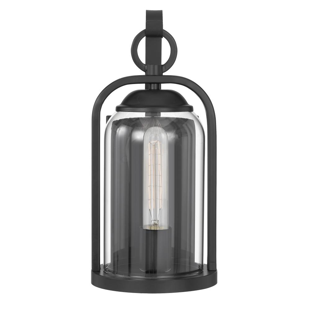 Esse X 13 In 1- Light Matte Black Painted Outdoor Wall Sconce With Bell-shaped Design