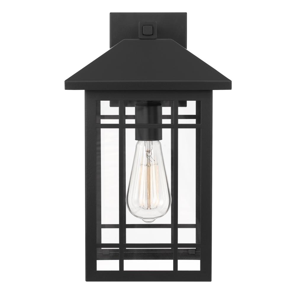 Timberlake 15 In 1-Light Matte Black Painted Outdoor Wall Sconce Lamp