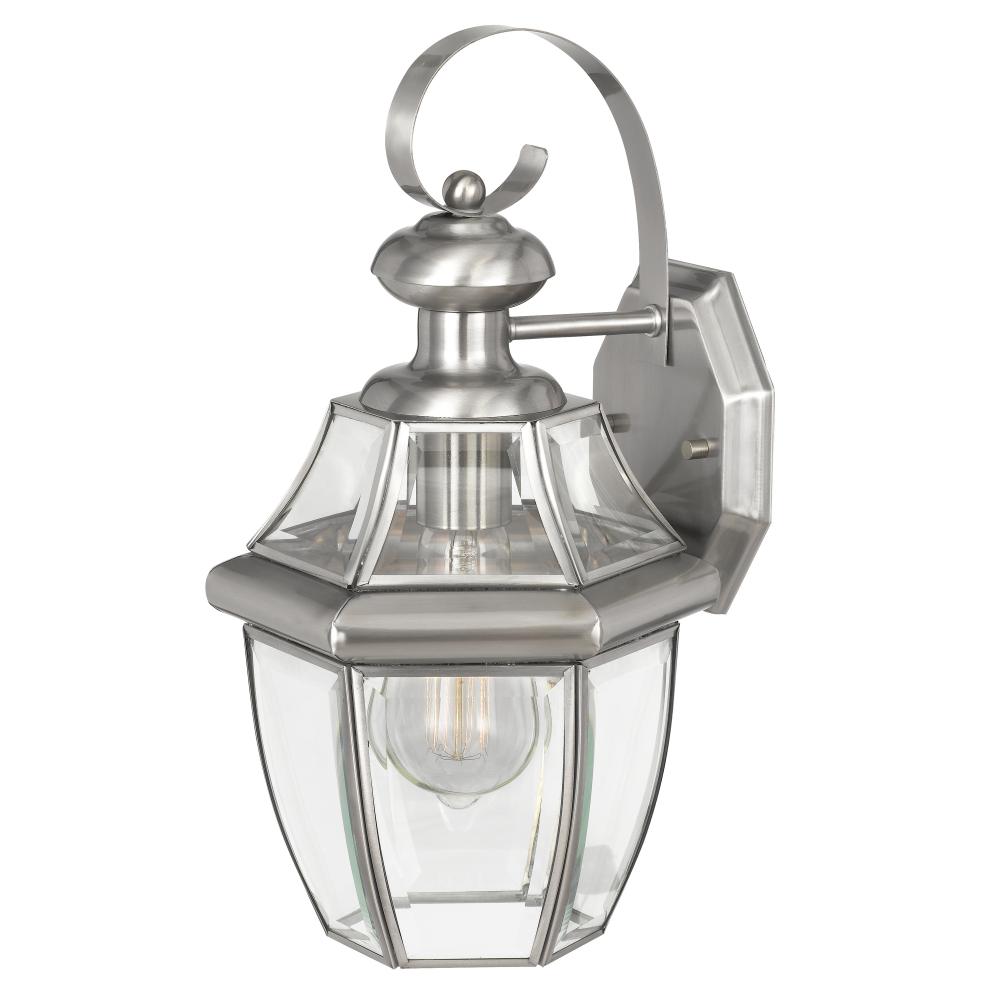 Westport 13 In 1-Light Stainless-Steel Outdoor Wall Sconce Lamp