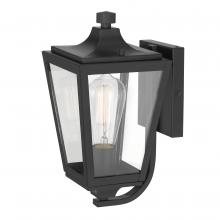 Worldwide Lighting Corp E10009-001 - Drayton 13 In 1-Light Matte Black Painted Outdoor Wall Sconce Lamp