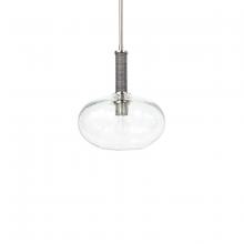 Palecek 2099-79 - Bronson Glass Pendant Wide Pewter