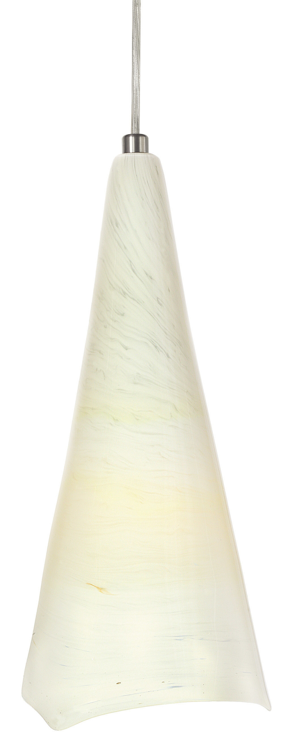 Pendant Swirl Grande Opal Satin Nickel E26 Incandescent 60W Monopoint