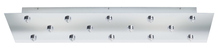 Stone Lighting CPEJRT14PNLED - Canopy Low Voltage Rectangular 14 Light 9"X31" EZ Jack Polished Nickel for LED