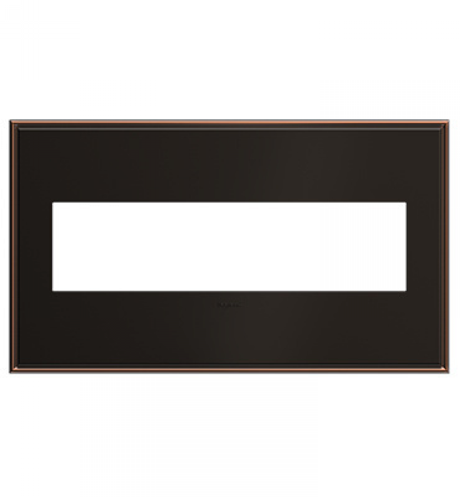 Adorne® Oil-Rubbed Bronze Four-Gang Screwless Wall Plate