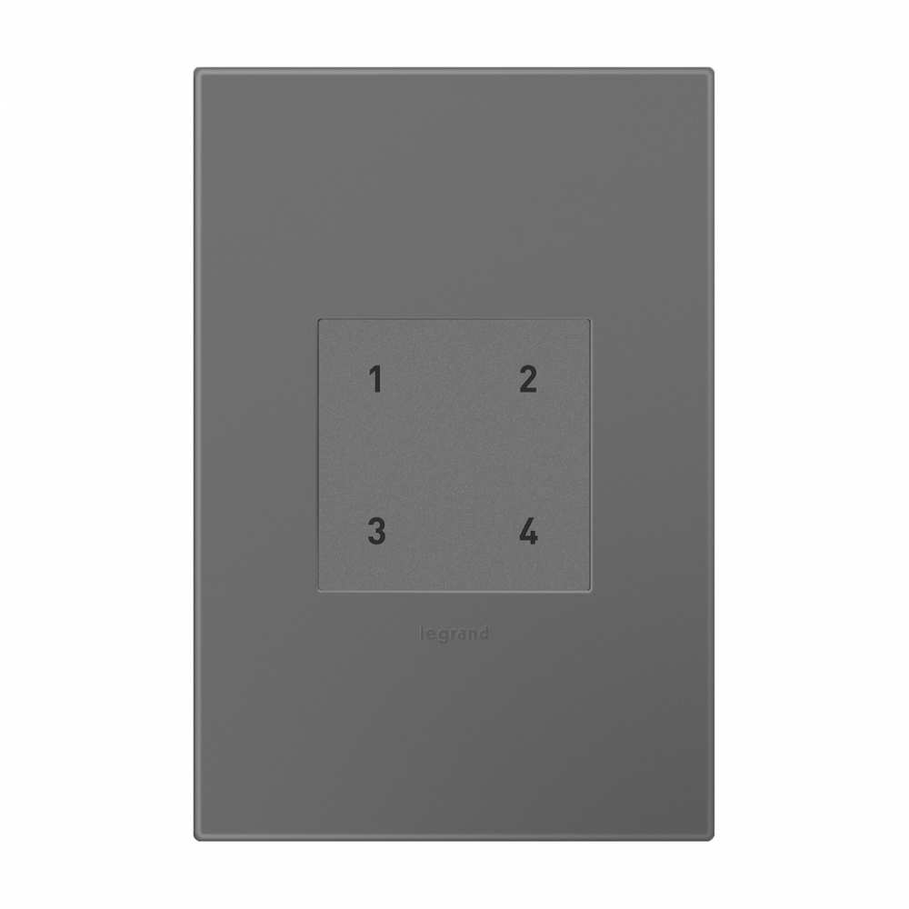 Adorne® Wireless Smart Scene Switch with Netatmo, Magnesium