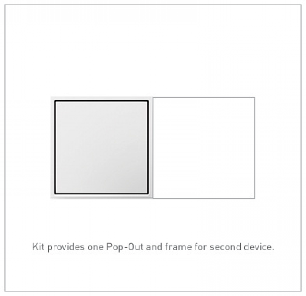 adorne? 15A Two-Gang Pop-Out Outlet, White