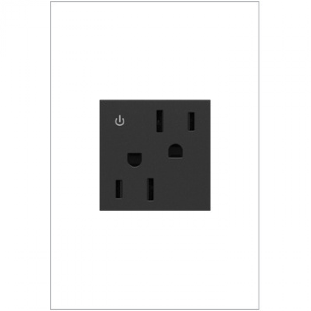 adorne® 15A Tamper-Resistant Dual-Controlled Outlet, Graphite