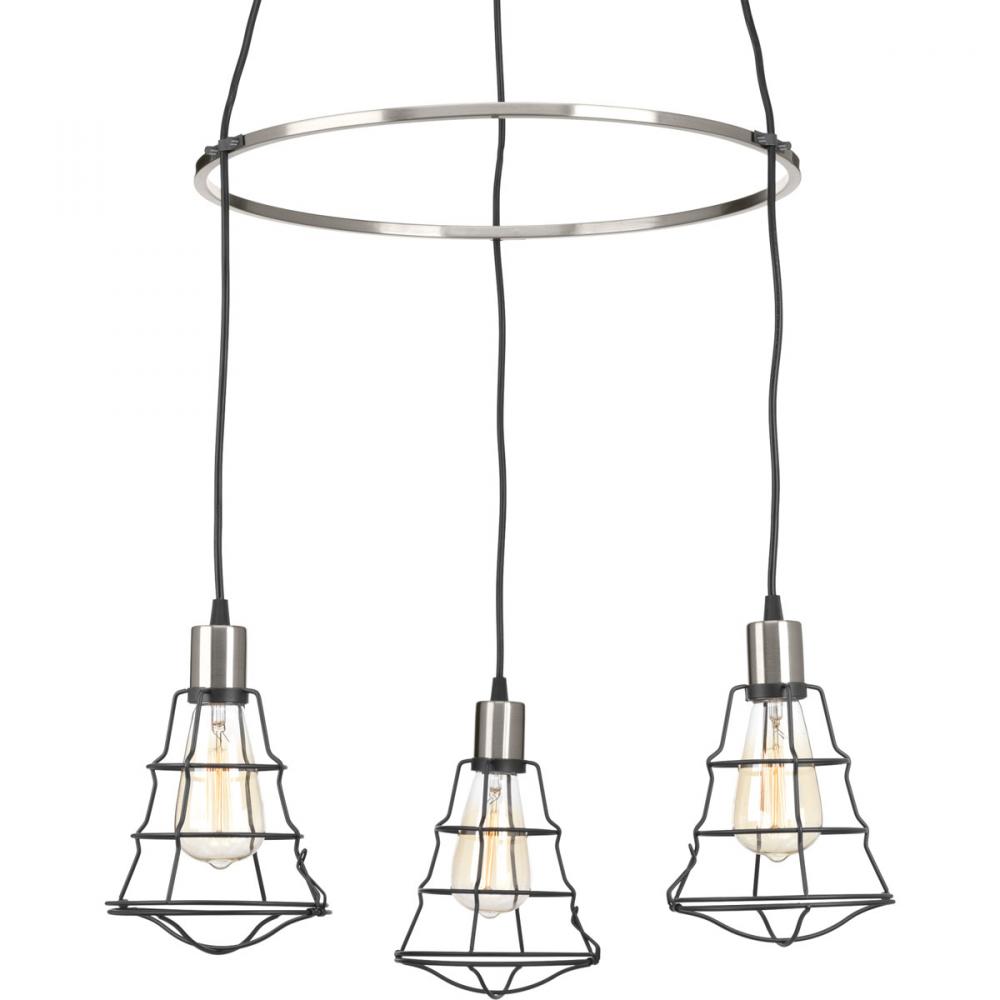 Gauge Collection Three-Light Chandelier