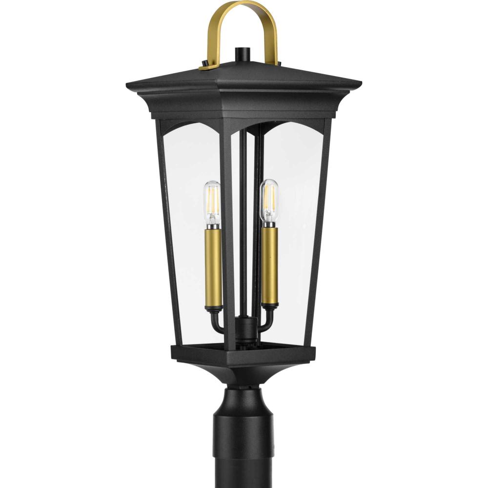 Chatsworth Collection Black Two-Light Post Lantern
