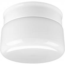 Progress P3516-30 - One-Light White Glass 6-3/4" Close-to-Ceiling