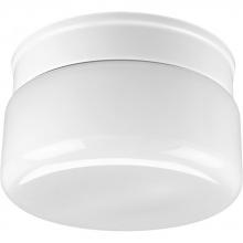 Progress P3518-30 - Two-Light White Glass 8-3/4" Close-to-Ceiling