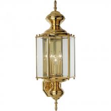 Progress P5730-10 - BrassGUARD Collection Three-Light Wall Lantern